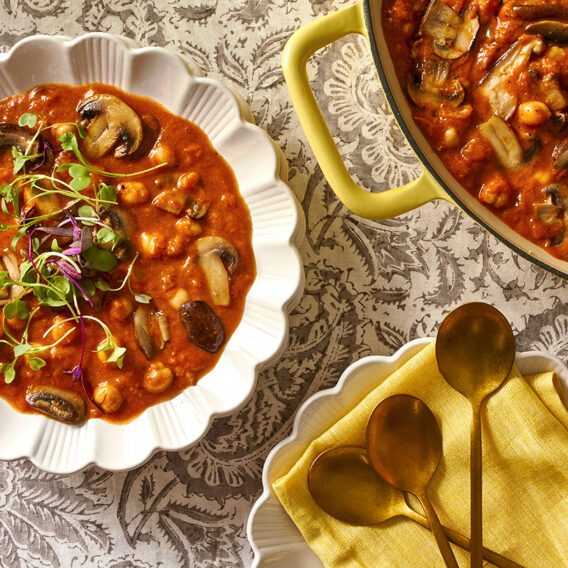 Korma Mushroom and Chickpeas