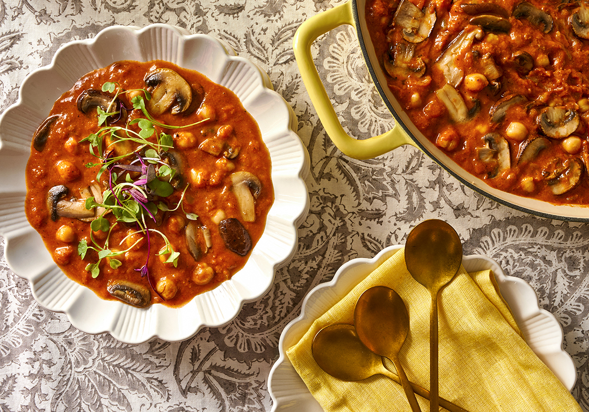 Korma Mushroom and Chickpeas