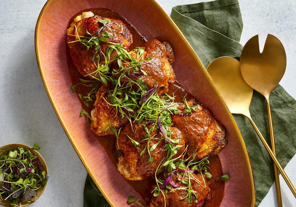 Best Tikka Masala Baked Chicken Thighs recipe Maya Kaimal