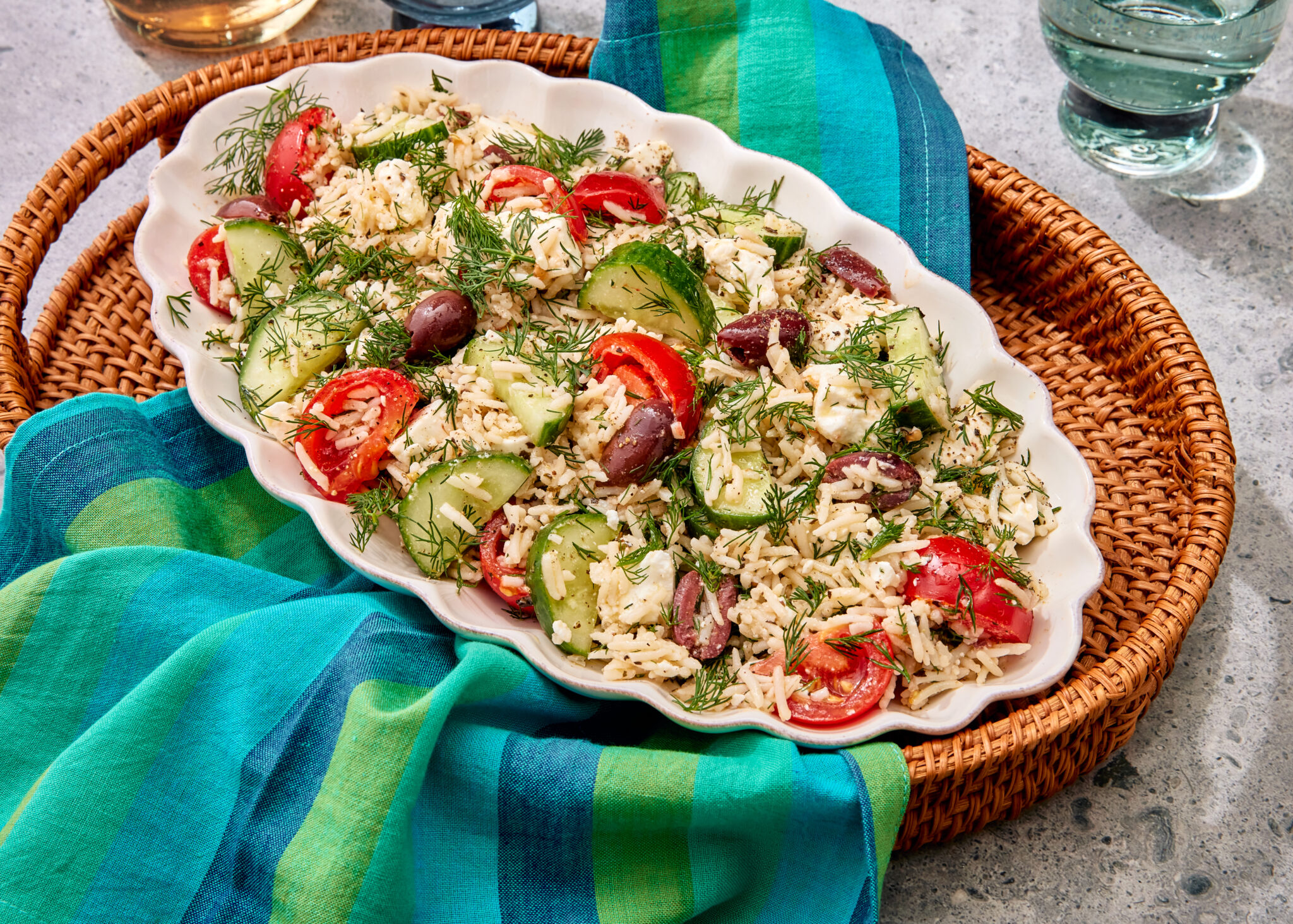 Basmati Rice Greek Salad Maya Kaimal